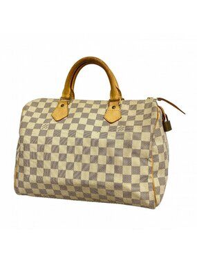 Louis Vuitton Handbag Damier Azur Speedy 30 White